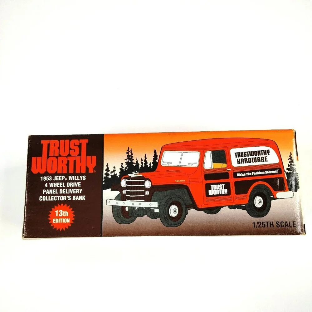 Liberty‎ Classic 1953 Jeep Willys Trustworthy Hardware 10 Annv 1/25 Diecast Bank